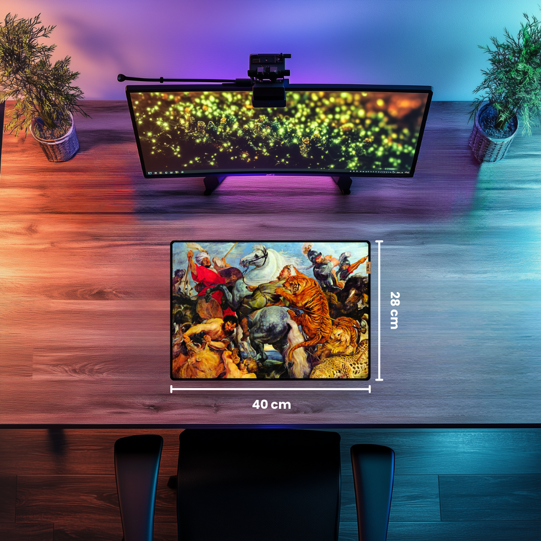 Kaplan Avı (The Tiger Hunt) - Peter Paul Rubens - Mouse Pad & Masa Matı