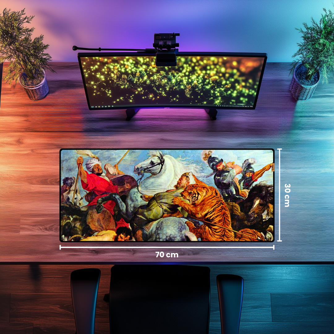 Kaplan Avı (The Tiger Hunt) - Peter Paul Rubens - Mouse Pad & Masa Matı