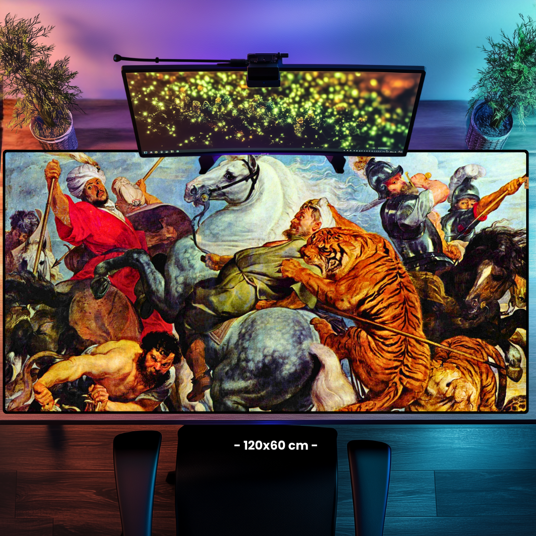 Kaplan Avı (The Tiger Hunt) - Peter Paul Rubens - Mouse Pad & Masa Matı