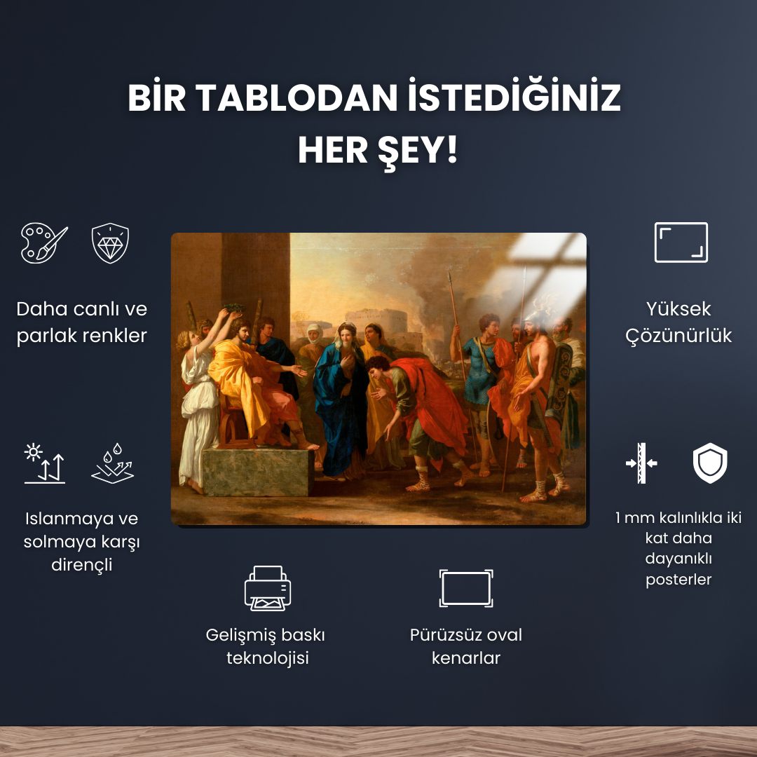 Scipio'nun Erdemi ( Scipio's Noble Deed) - Nicolas Poussin - Metal Poster & Tablo