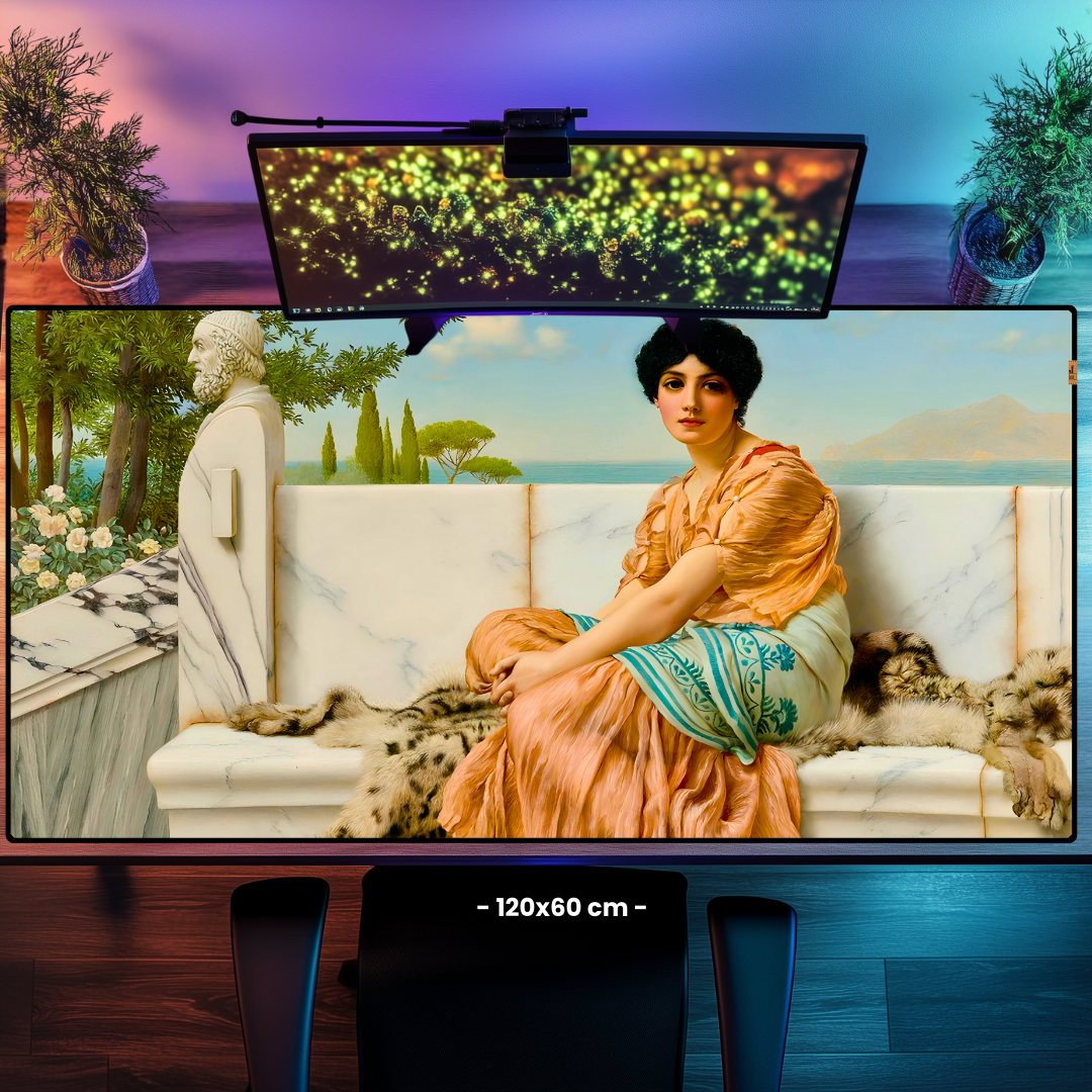 Sappho Günlerinden (In the Days of Sappho) - John William Godward - Mouse Pad & Masa Matı