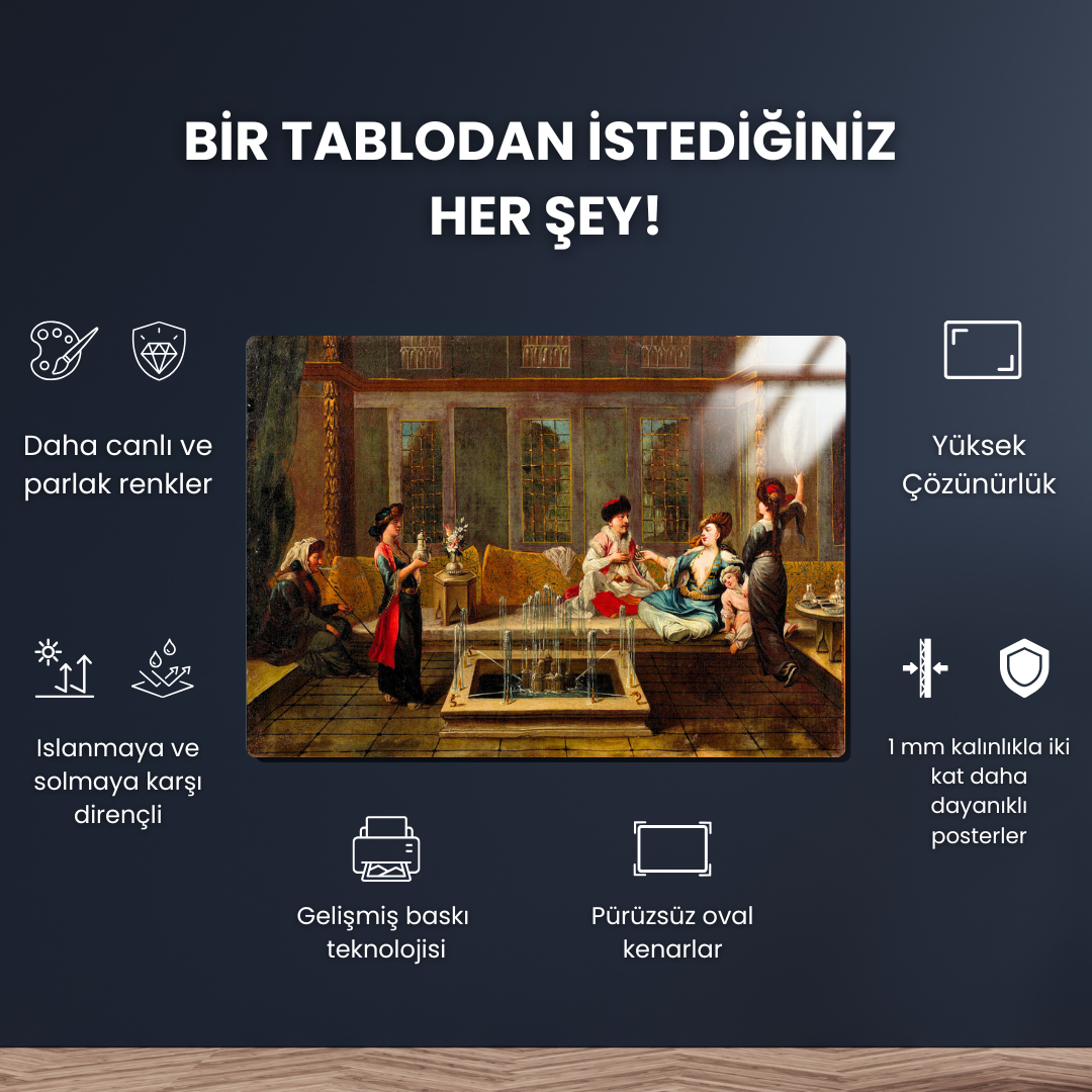Sohbet (The Conversation) - The Vanmour School - Metal Poster & Tablo