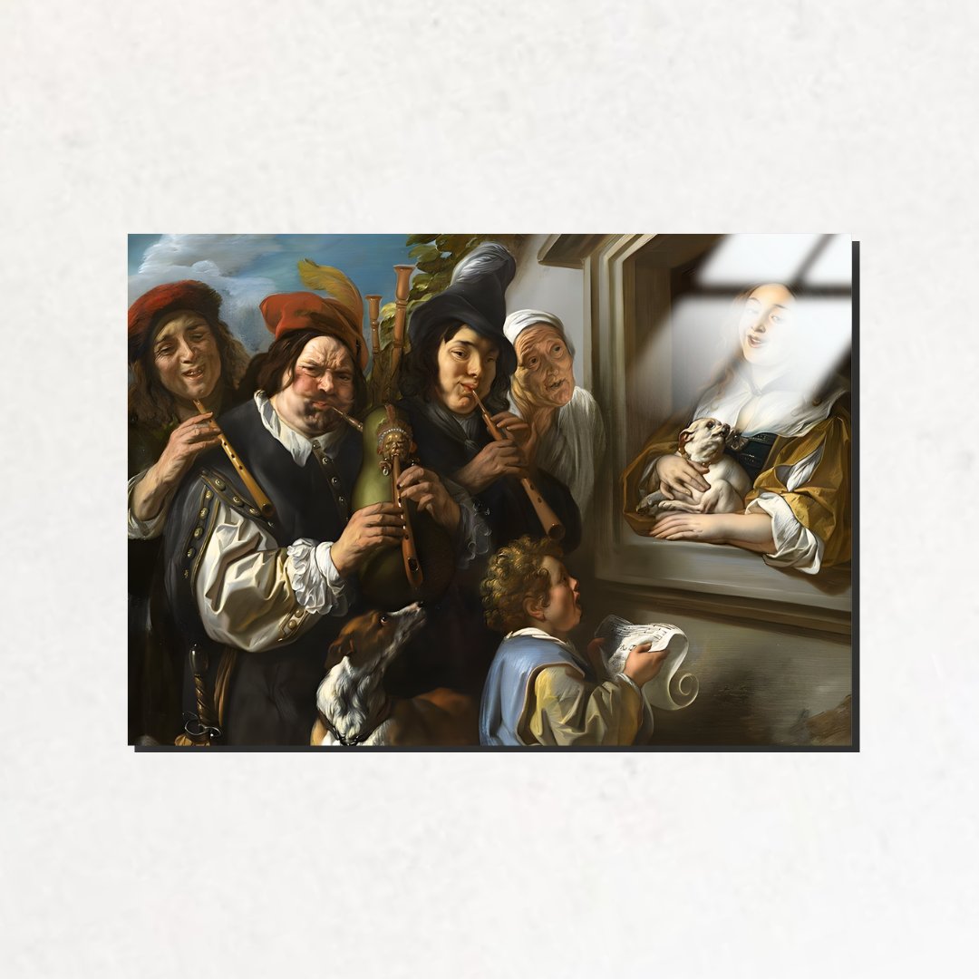 Ambulant Müzisyenleri ya da Serenat (Ambulant Musicians or the Serenade) - Jacob Jordaens - Metal Poster & Tablo