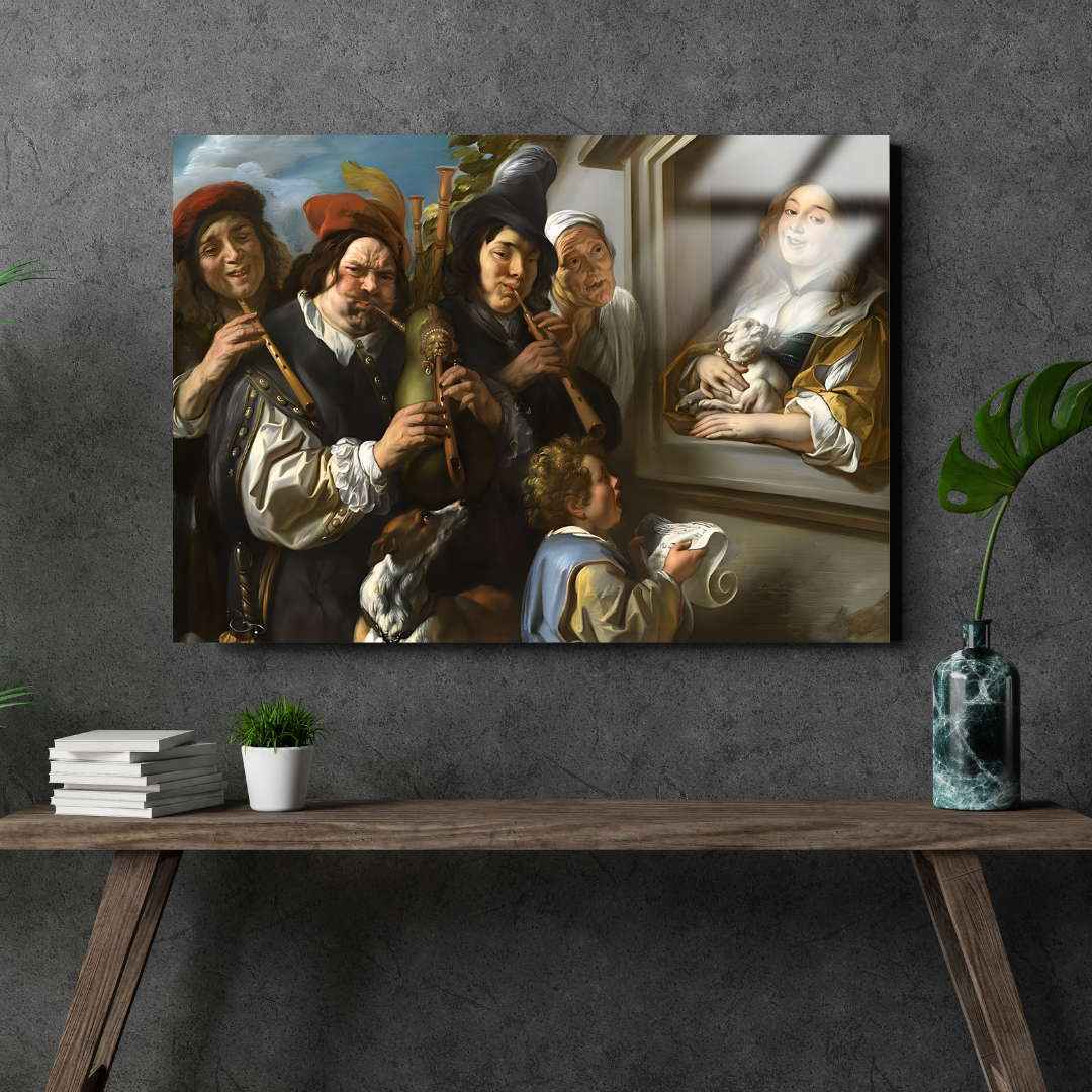 Ambulant Müzisyenleri ya da Serenat (Ambulant Musicians or the Serenade) - Jacob Jordaens - Metal Poster & Tablo