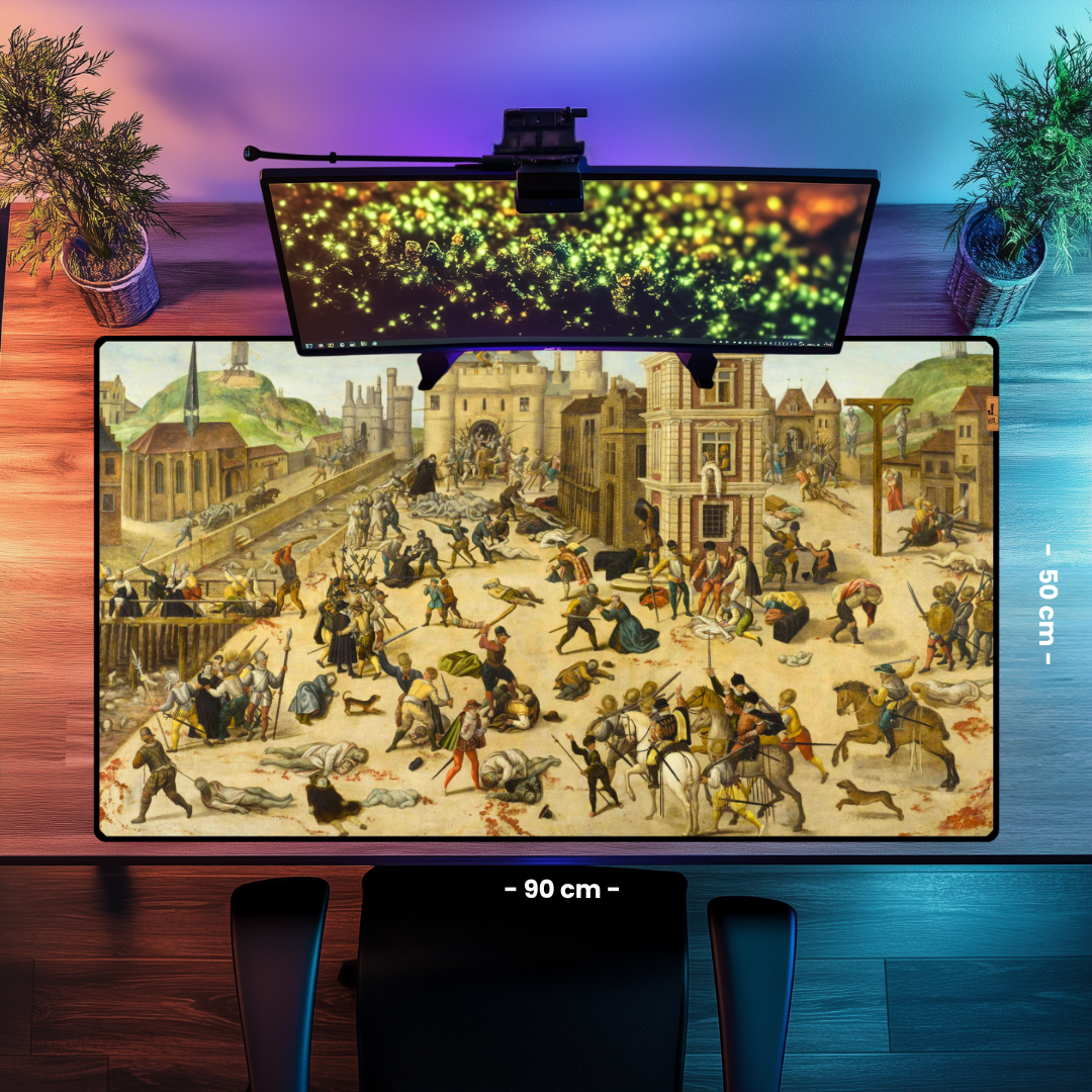 Aziz Bartalmay Yortusu Kıyımı (St. Bartholomew's Day massacre) - François Dubois - Mouse Pad & Masa Matı