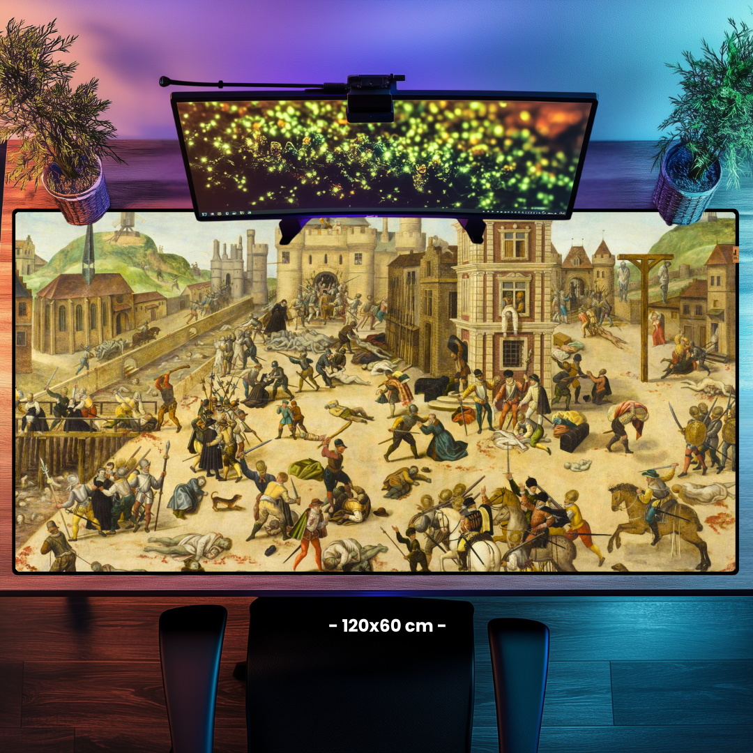 Aziz Bartalmay Yortusu Kıyımı (St. Bartholomew's Day massacre) - François Dubois - Mouse Pad & Masa Matı