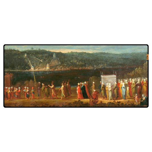 Boğaz'da Düğün Alayı (Wedding procession on the Bosphorus) - Jean Baptiste Vanmour - Mouse Pad & Masa Matı