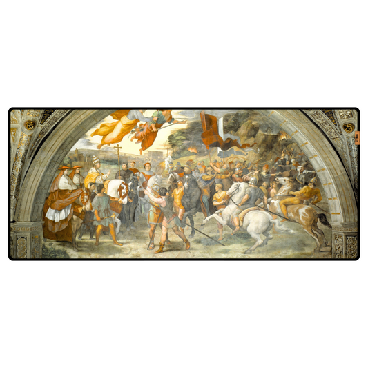 Büyük Leo ve Atilla'nın Toplantısı (The Meeting of Leo the Great and Attila) - Raphael - Mouse Pad & Masa Matı
