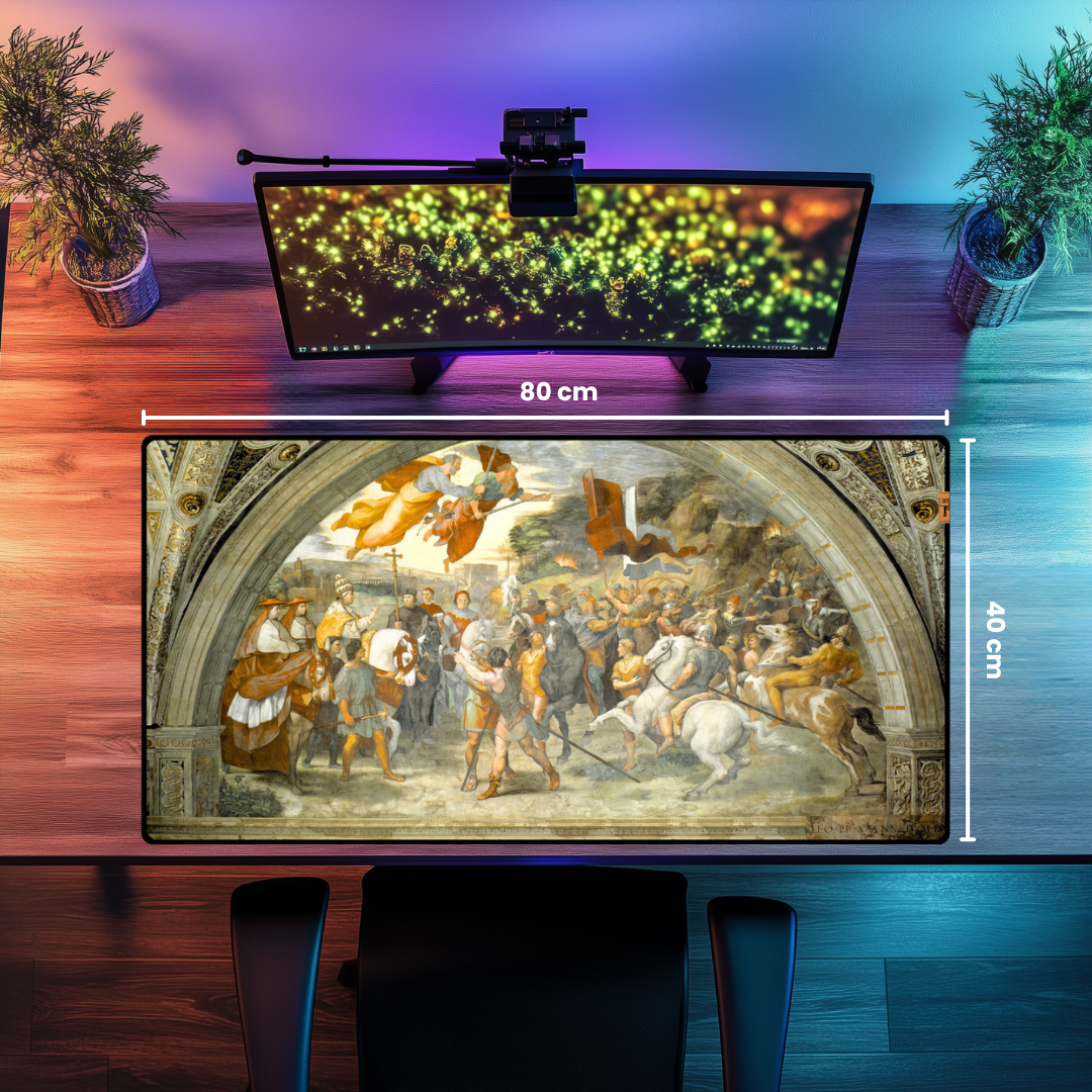 Büyük Leo ve Atilla'nın Toplantısı (The Meeting of Leo the Great and Attila) - Raphael - Mouse Pad & Masa Matı