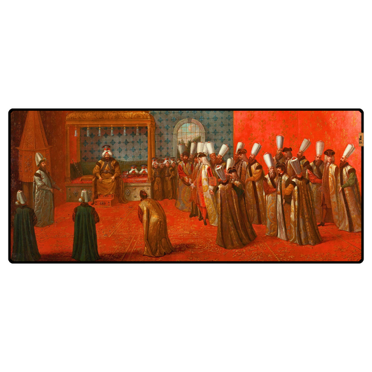 Büyükelçi Cornelis Calkoen, Sultan III. Ahmed'le Görüşmede (Ambassador Cornelis Calkoen at his Audience with Sultan Ahmed III) - Jean Baptiste Vanmour - Cavron art