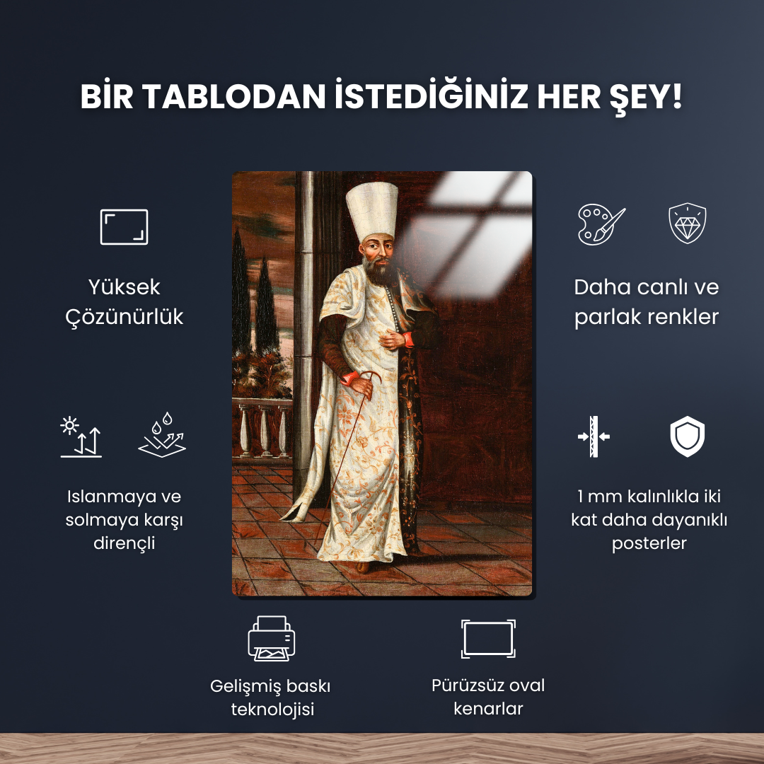 Çavuşbaşı (The Chaous Bachi) - Jean-Baptiste Vanmour - Metal Poster & Tablo