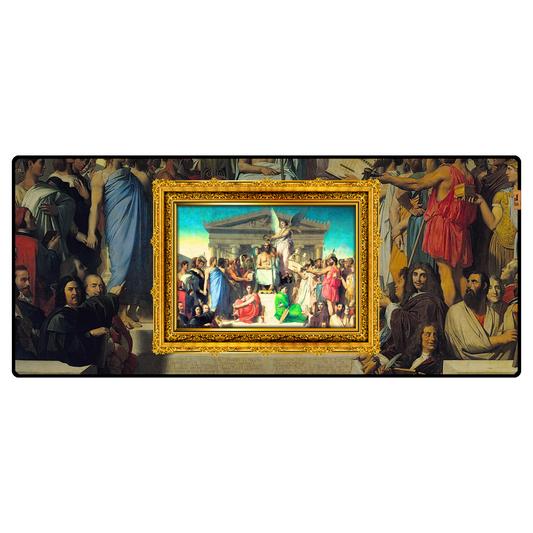 Homeros'un Tanrılaştırılması (The Apotheosis of Homer) - Jean-Auguste-Dominique Ingres - Mouse Pad & Masa Matı