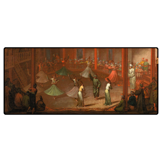 Mevlevi Dervişler (Whirling Dervishes) - Jean Baptiste Vanmour - Mouse Pad & Masa Matı
