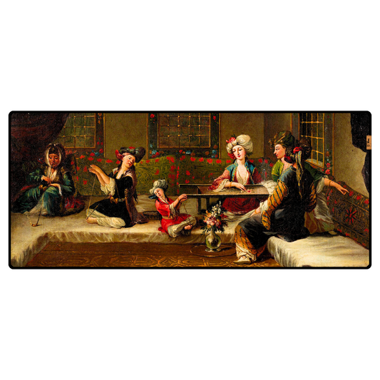 Nakış İşleyen Kadınlar (Women Embroidering) - The Vanmour School - Masa Matı & Mouse Pad