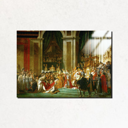 Napolyon'un Taç Giyme Töreni (The Coronation of Napoleon) - Jacques-Louis David - Metal Poster & Tablo
