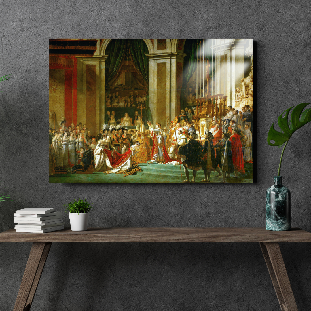 Napolyon'un Taç Giyme Töreni (The Coronation of Napoleon) - Jacques-Louis David - Metal Poster & Tablo