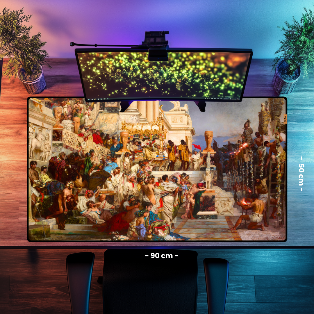 Nero'nun Meşaleleri  (Nero's Torches) - Henryk Siemiradzki - Mouse Pad & Masa Matı