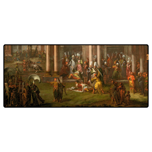 Patrona Halil ve Asi Yoldaşlarının Öldürülmesi  (The Murder of Patrona Halil and his Fellow Rebels) - Jean Baptiste Vanmour - Mouse Pad & Masa Matı