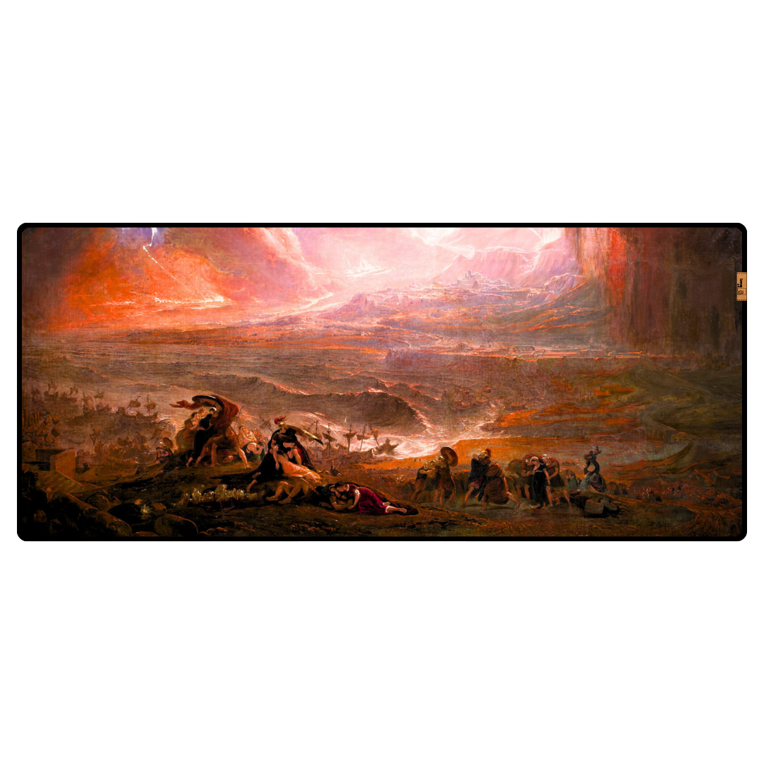 Pompei ve Herculaneum'un Yıkımı (The Destruction of Pompeii and Herculaneum) - John Martin - Mouse Pad & Masa Matı