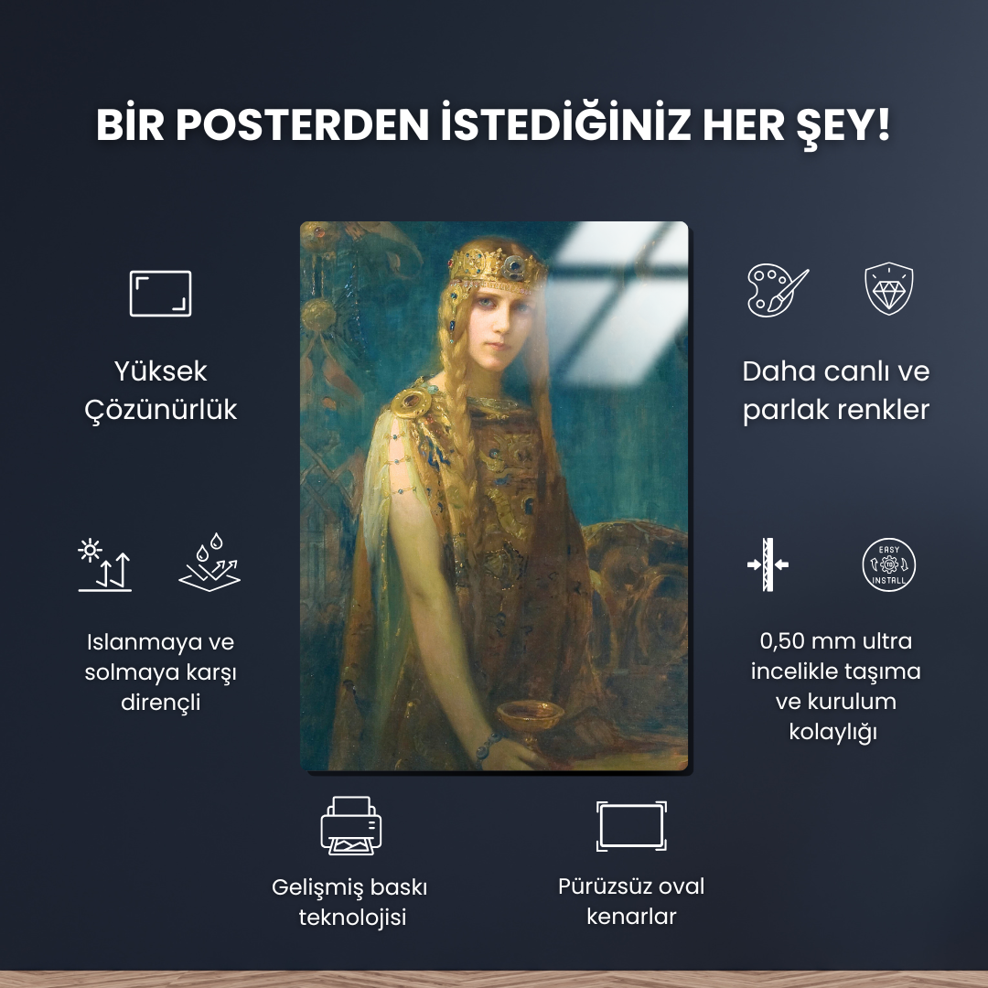 Prenses Isolde (Isolde_ Princess) - Gaston Bussière - Metal Poster & Tablo