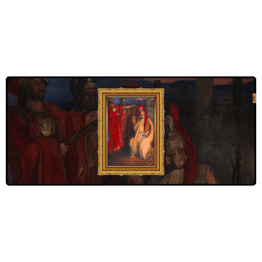 Troilus ve Cressida Agamemnon'un Çadırı Önünde (Troilus and Cressida  Before the Tent of Agamemnon) - Edwin Austin Abbey - Mouse Pad & Masa Matı